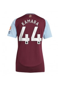 Aston Villa Boubacar Kamara #44 Voetbaltruitje Thuis tenue Dames 2024-25 Korte Mouw